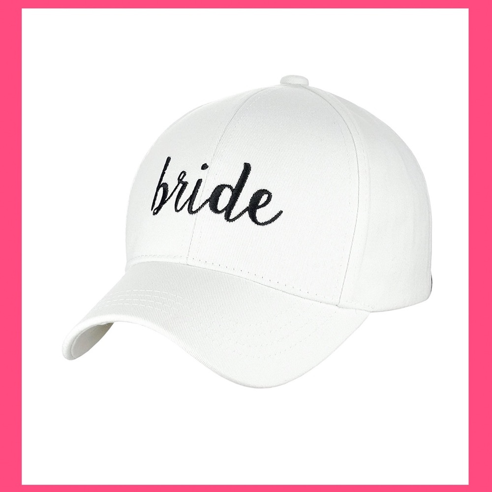 Bride 👰 black and white baseball hat C.C.